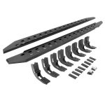 Go Rhino V3441687T - V3 Series Aluminum Side Steps with Mounting Brackets - Textured Black