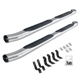 Go Rhino 685449987CC - 5" OE Xtreme Composite SideSteps With Mounting Bracket Kit - Chrome