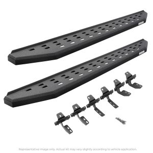 Go Rhino 69423580T - RB20 Running Boards With Mounting Brackets - Protective Bedliner Coating