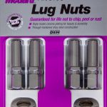 Lug Nuts 1/2-20 4 Pack Bulge Cone Seat Black