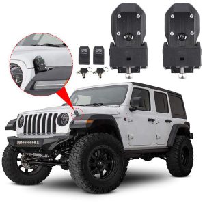 ABS Jeep Hood Latch Kit Anti-Theft for Jeep Wrangler JK JL and Gladiator JT