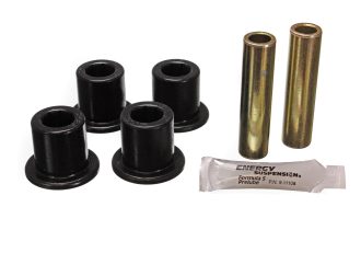 Shackle Bushing Set; Black; w/Aftermarket Shackles; Performance Polyurethane;