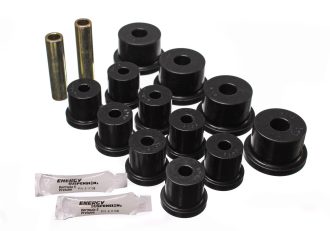 Leaf Spring Bushing Set; Black; Rear; w/0.5 in. Shackle Bolts; Performance Polyurethane;