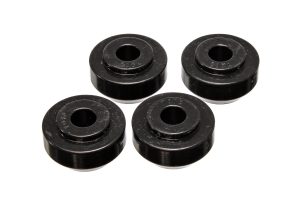 Strut Rod Bushing Set; Black; Front; Performance Polyurethane;