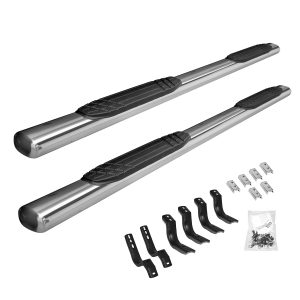 Go Rhino 684423971PS - 4" OE Xtreme SideSteps With Mounting Bracket Kit - Polished Stainless Steel