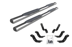 Go Rhino 104449980PS 4" 1000 Series Side Steps with Mounting Brackets Kit