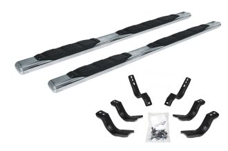 Go Rhino 104409980PS 4" 1000 Series Side Steps With Mounting Bracket Kit