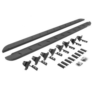 Go Rhino 63451687ST - RB10 Slim Line Running Boards With Mounting Brackets - Protective Bedliner Coating