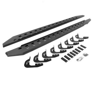 Go Rhino 69404787SPC - RB10 Slim Line Running Boards With Mounting Brackets - Textured Black