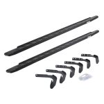 Go Rhino 63430680ST - RB10 Slim Line Running Boards With Mounting Brackets - Protective Bedliner Coating