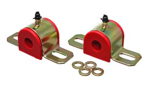 Sway Bar Bushing Set; Red; Front Or Rear; Greasable Type; Bar Dia. 0.75 in./19mm; Performance Polyurethane;