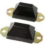 Bump Stop Set; Black; 2 Bolt Style; H-1 7/8 in.; L-5 in.; W-1.75 in.; w/o Hardware; Incl. 2 Per Set; Performance Polyurethane;