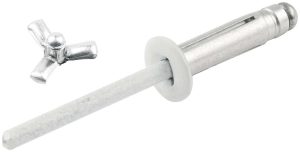 Sm Hd Rivet 250pk White Flange Type