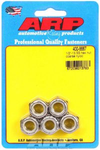 S/S Hex Nyloc Nuts 1/2-13 (5)