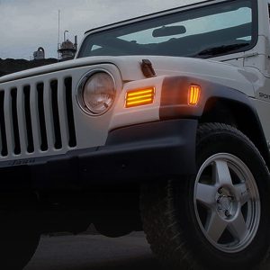 For 1997-2006 Jeep Wrangler TJ LED Front Fender Side Marker Lights