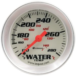 2.0 Dia Water Temp Gauge Silver  130-280