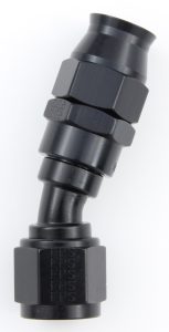 Hose Fitting #6 30 Deg PTFE Black