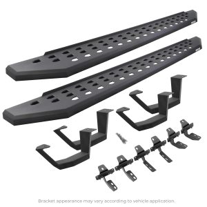 Go Rhino - 6944358020PC - RB20 Running Boards With Mounting Brackets & 2 Pairs of Drop Steps Kit - Textured Black