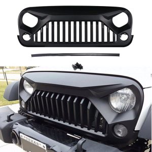 ABS Matte Black Angry Grille for 2007-2018 Jeep Wrangler