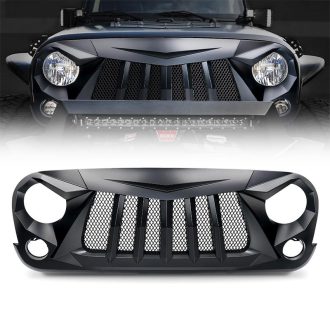 Black Widow Front Grille for 2007-2018 Jeep Wrangler JK JKU