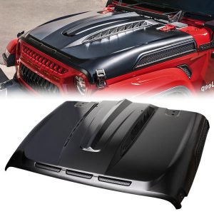 USA ONLY Unleash Series Hood with Functional Air Vents for 2018+ Jeep Wrangler JL and Gladiator JT