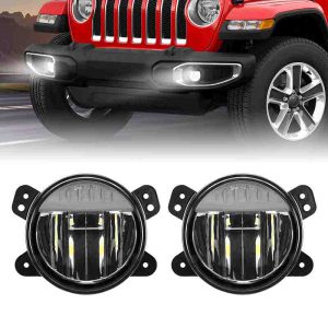 Upgraded LED Fog Light Compatible Assembly Kit for 2018-Later Jeep Wrangler JL And Jeep Gladiator JT