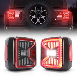 Linear Series Clear LED Tail Light For 2018+ Jeep Wrangler JL JLU