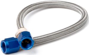 SST/Teflon Hose Assembly -4AN x 12in Blue