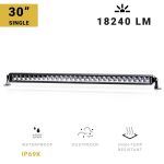 20.0 Inch LED Light Bar Chrome Series Double Row Straight Combo Flood/Beam 120W DT Harness 10,800 Lumens Southern Truck Lifts