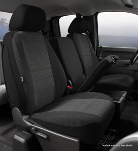 OE™ Custom Seat Cover; Tweed; Charcoal; Split Seat 40/20/40; Adj. Headrests; Armrest/Storage;