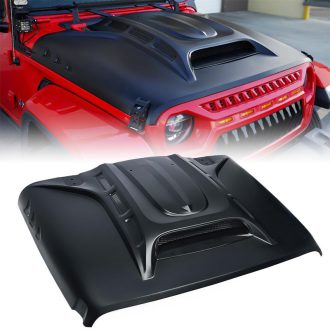 Jeep Hood with Functional Air Vents for 2018-Later Wrangler JL and Gladiator JT | Piranha Series