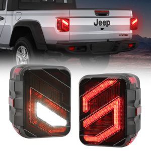 S-shape Full LED Tail Lights Assembly For 2020-Later Jeep Gladiator JT