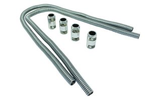 Heater Hose Kit 44in w/Polished Aluminum Cap