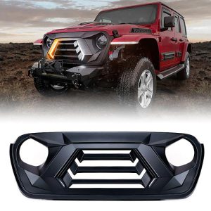 USA ONLY Vader Series Grille with Turn Signal and Daytime Running Lights for 2018+ Jeep Wrangler JL JT