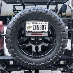 JL Destroyer Spare Tire License Plate Relocation Kit  (Black Powder Coated)