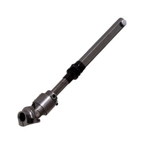 2008-2016 Ford F250; 350; 450 Super Duty heavy duty lower steering shaft. Connects from factory upper steering shaft to the stock steering box. Includes heavy duty billet steel vibration reducing universal joint with a telescopic shaft.