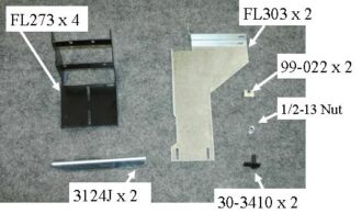 Running Board Mounting Bracket Fusion Bracket Kit 15-18 Ford F150 Light Duty Standard Cab Heavy Gauge Steel Silver Owens Products