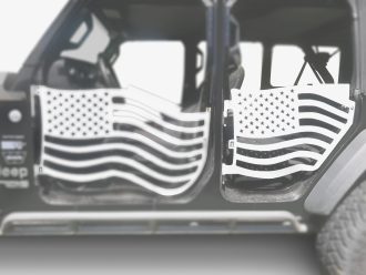 Steinjäger Doors Gladiator JT 2019 to Present Trail, American Flag Design American Flag Cloud White