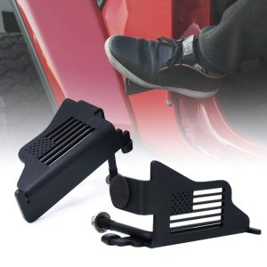 Front Foot Pegs with U.S. Flag for 2018-2019 Jeep Wrangler JL