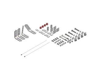 Husky Towing 31563 Bracket 4 & 10 Bolt Rail Install Univ Bolt-On Drilling Required