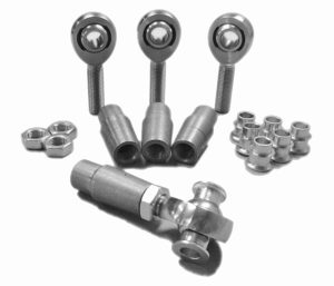 Steinjäger Heims, Nuts, Bungs, Inserts Rod End Kits 3/8-24 RH and LH Steel Housing, PTFE Race Fits 0.750 x 0.058 Tubing 4 Rod Ends