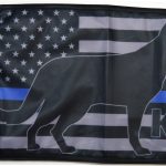USA Subdued Thin Blue Line K9 Flag Forever Wave