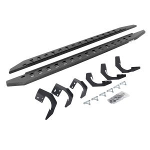 Go Rhino 69420687ST - RB10 Slim Line Running Boards With Mounting Brackets - Protective Bedliner Coating