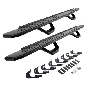 Go Rhino 6960478720PC - RB30 Running Boards with Mounting Brackets & 2 Pairs of Drops Steps Kit - Textured Black