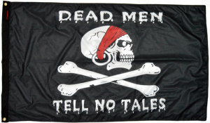 3x5'  Dead Men Tell No Tales Flag Forever Wave