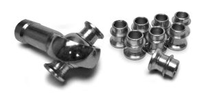 Steinjäger For 12mm Rod Ends Straight Style Rod End Misalignment Inserts Yields 10mm Bore Stainless 8 Pack