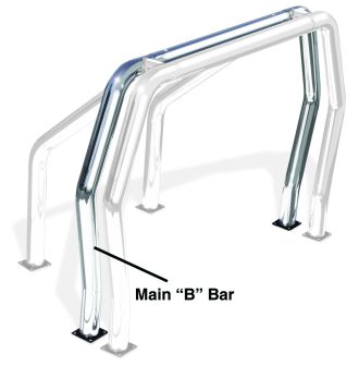 Go Rhino 90002C - Bed Bar Component - "B" Main Bar - Chrome