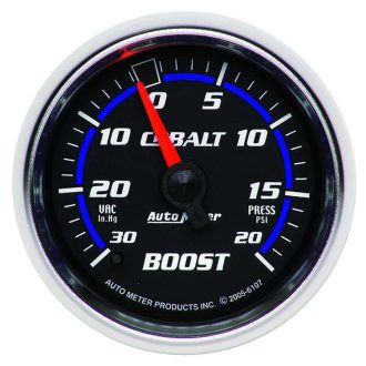 2-1/16in C/S Boost/Vac Gauge 30in HG/20psi