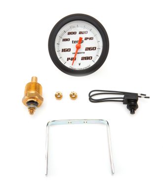 Velocity White Temperatu re Gauge 2-5/8 Full Swee