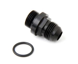 Fuel Inlet Fitting Short 8an to 8 ORB Black